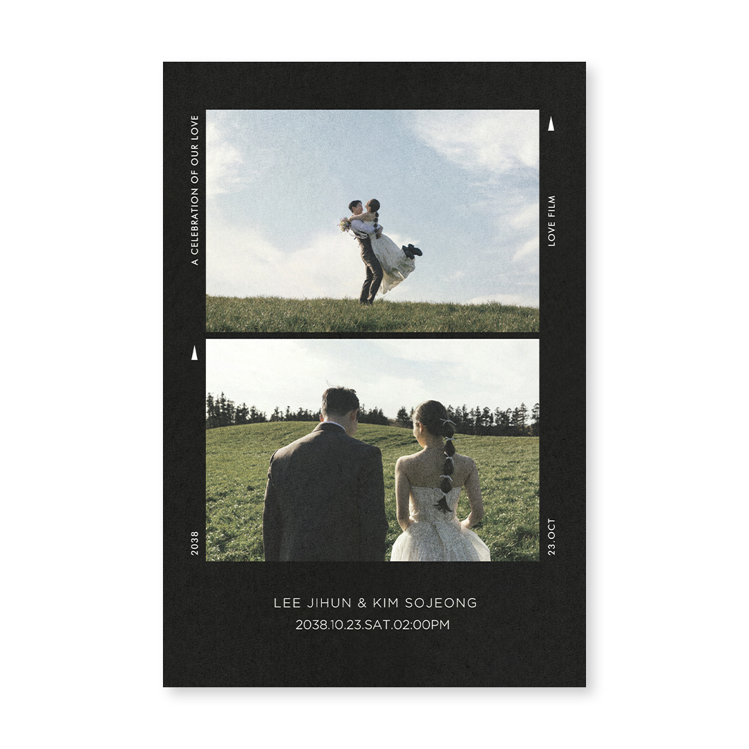 Love Film (Black) 세련된 신상품 청첩장