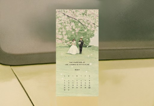 봄의 약속 청첩장